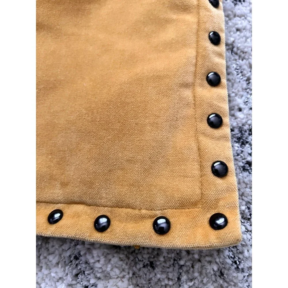 WEST ELM Yellow Velvet Studded Pillow Cover 20